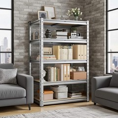 Heavy Duty Metal Storage Rack 5-Tier Adjustable Shelving Unit, Garage or Warehou
