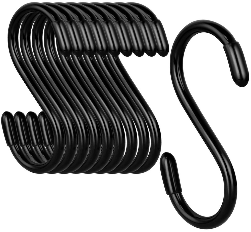 3 Inch Vinyl Coated S Hook,S Hooks for Hanging Plants ,10 bundle Non Slip Hea…