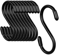 3 Inch Vinyl Coated S Hook,S Hooks for Hanging Plants ,10 bundle Non Slip Hea…