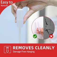 Sinfuo 48 Small Hanging Strips Refill, No Damage Adhesive Strips for Wall Hoo…