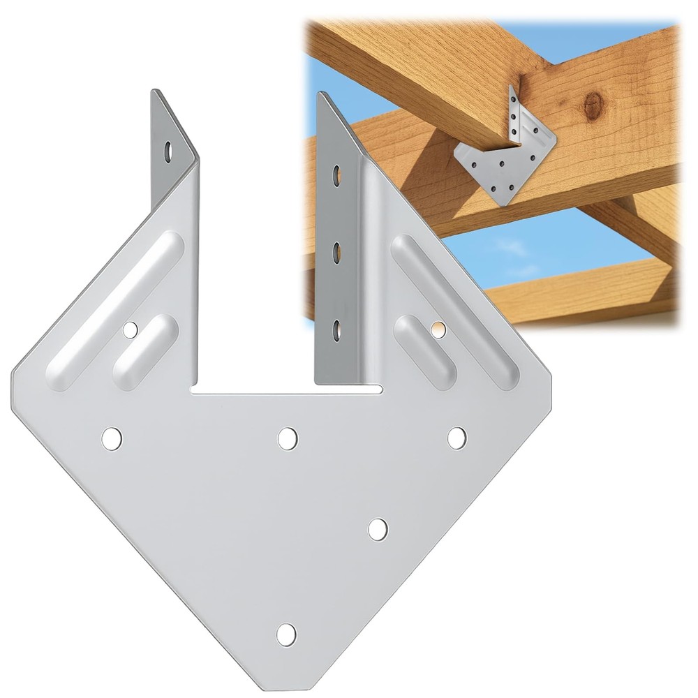 20 Pcs Hurricane Ties Clips,18Gauge Joist Hangers, Roof Brackets Fit 2X Truss…