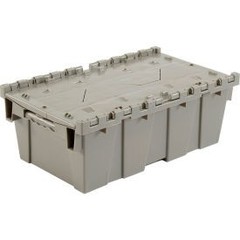 Industrial Plastic Attached Lid Shipping & Storage Container GLO-DC19117G