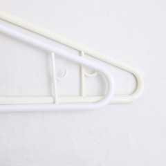 Lot of 10 White Plastic Clothes Hangers Closet Storage Organization