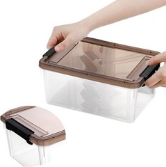 Nicunom 8 Packs Small Storage Bins with Lids, 9.1″L x 6.7″ W x 4.1″ H, Clear
