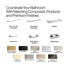 73146-CP Composed® Double Robe Hook, Polished Chrome