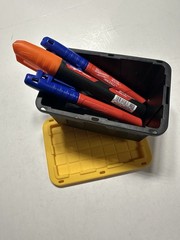 Teeny Commander MINI Black Stackable Tote 0.38QRT with Standard Snap Lid