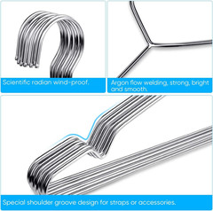 Fayleeko Stainless Steel Wire Hangers – 50 Pack Heavy Duty, Space Saving 16.5 In