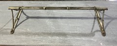 Vintage Set SILVER Metal Faux Bamboo Towel Racks Hollywood Regency 1970s Spain