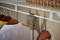 55300 Closet Maximizer with (4) Shelves & Double Hang Rod, Tool Free Add on Unit