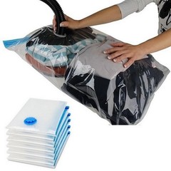 5/10 Pack Vacuum Storage Bags Space Saver Garment Seal Clothes Compression Bag