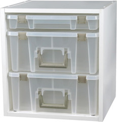 ArtBin 6855SC Super Satchel Cube – 15.5 x 16.75 x 15.625 in, 6 Rail Set NEW