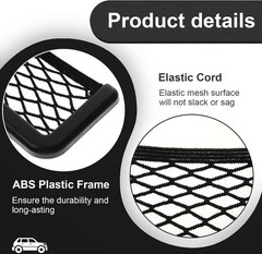2 Pcs Car Storage Net Bags – Universal Mesh Organizers for Vehicle