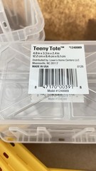 Set of Clear Lowes Mini Totes With Yellow Lids – 5 Pieces