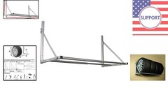 Effortless Garage Organization: 32-48 Inch Folding Tire Storage Rack in Silver