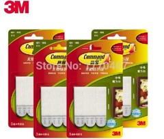 4 packs (24pcs) X 3M command Picture Hanging Strips Medium 1.3KG Damage Free