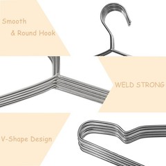 Extra Wide Wire Hangers for Plus Size Clothes, 19.6 Inch Stainless Steel Plus…