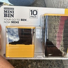 TWO🔥(10) Pack Greenmade Mini Bins with Lids Stackable Storage Bins