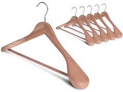 6 PCS Red Cedar Wood Hanger Extra Wide Shoulder For Suit Coat Jacket Pants
