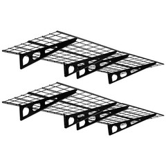 2pcs 2 x 6FT Garage Wall Shelving Wall Mounted Heavy Duty Shelving Easy Assembly