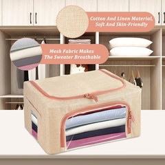 2 Pack 24L Cashmere Sweater Storage Bag with Natural Cedar Ball,Breathable & Was