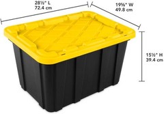 Heavy Duty Industrial Storage Tote Stackable Plastic Bins Utility Organizers