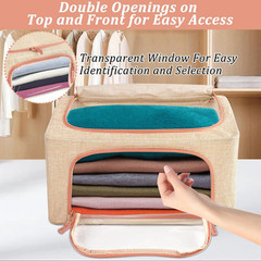 2 Pack 24L Cashmere Sweater Storage Bag with Natural Cedar Ball,Breathable & Was