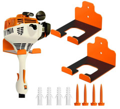 Garage Trimmer Rack, Wall Mount Tool Hanger for Weed Wacker & Garden Tools, 2pk