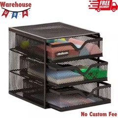 6.25 in. L x 6.5 in. W x 6.5 in. H Storage Organizer Metal, Black