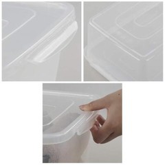 Clear Plastic Storage Bin, 14 Quart Latching Box Container with Lid, 4 Packs