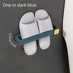 Bathroom Slipper Shelf No Punching Wall Mounted One Piece Shoe Rack Space Saving
