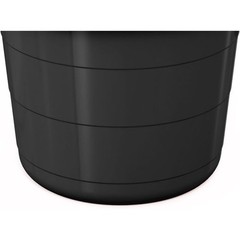 Black 17-Gallon Storage Tub – Flexible Plastic, Rope Handles, Utility Bucket