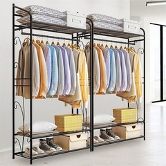 Large Garment Clothes Rail Home Retail Coat Stand Hanging Display Portable Tidy