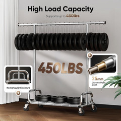 HOKEEPER Clothes Rack with Cover Clothing Racks for Hanging Clothes Heavy Duty G
