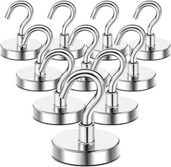 10 Pack Dia Strong Magnetic Hook Hanger N52 Neodymium Clamping Magnet Hooks USA