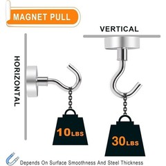 Strong Neodymium Magnetic Hooks Kitchen Refrigerator Storage & Cruise Essentials