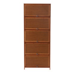10-Tier Bamboo Shoe Rack Cabinet Organizer Wooden Shelf Stand Storage Book Shelf