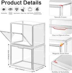 4 Packs Clear Plastic Handbag Storage Organizer for Closet, Small Acrylic Displa