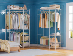 Heavy Duty Clothing Rack Loads 450 LBS, Garment Racks with Adjustable Shelves fo