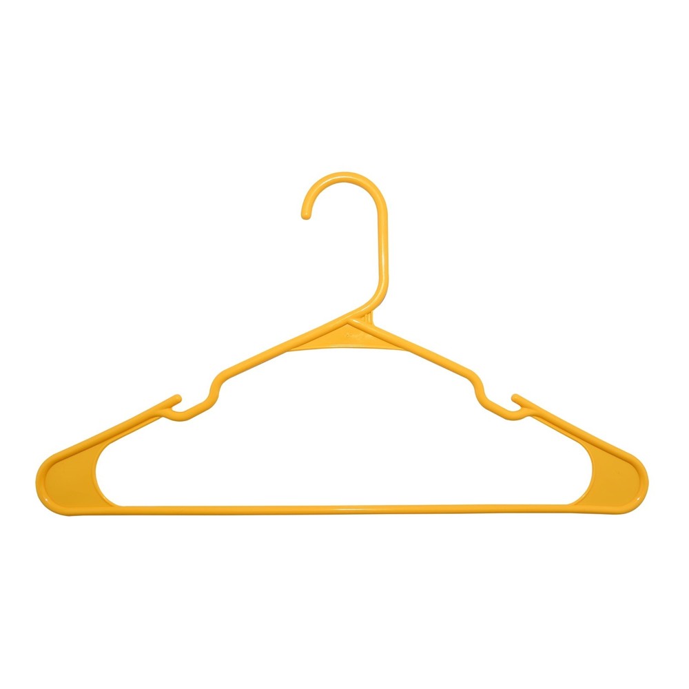 Mainstays Plastic Notched Adult Hangers Any Clothing Type,Scoreboard Yellow 50Ct
