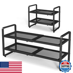 Sntd Shoe Rack – Expandable Shoe Organizer For Closet Adjustable Metal Shoe