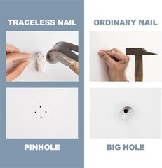 50 PCS Wall Hooks for Concrete & Wood – Traceless Easy Install, 25 LBS Capacity