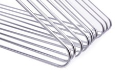 Heavy-Duty Silver Aluminum Coat Hangers 10-Pack for Suits and Clothes