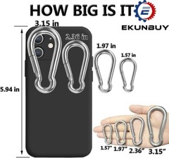 Durable Spring Snap Hooks – 24 Pack Heavy Duty Metal Clips for Camping & Fishing