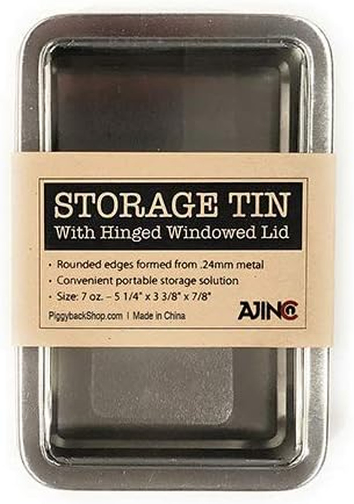 Blank Empty Survival Kit Tin Storage Cases – Rectangular Metal Tin Box with Clea