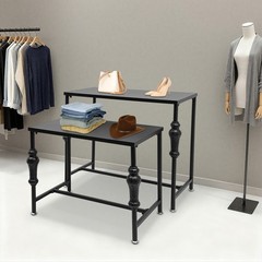 2Pcs Metal Retail Display Racks Unit Storage Shelf Clothes Shoes Display Rack