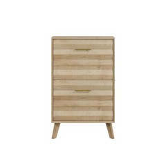 23.6-inch Mid-century Modern Freestanding Oak Wood Slim Flip-Top Shoe Cabinet