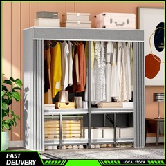 59in Heavy Duty Closet Organizer Syste Freestanding Clothing Racks Clothes Rack