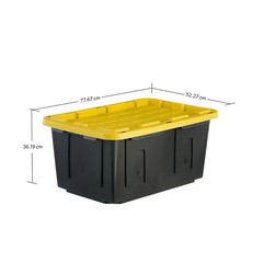 27 Gallon Plastic Storage Container Bin, 4-Pack, Heavy Duty, Large Greenmade NEW