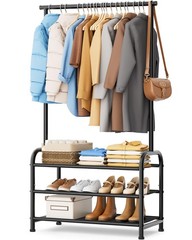 Garment Rack with Shelves Heavy Duty Clothing Rack Organizer