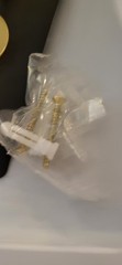 THRESHHOLD Brushed Brass Metal Wall Hooks Gold Traditional 2 Pack